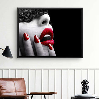 Red lips and nails