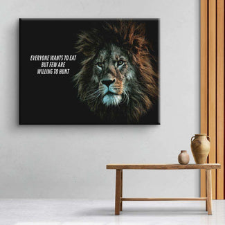 Everyone wants to eat - few hunt