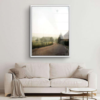 Hot air balloon in the fog