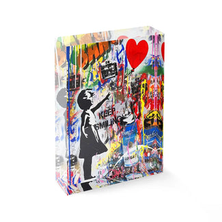 Acrylblock - Keep smiling