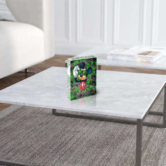 Acrylblock - Dollar rain