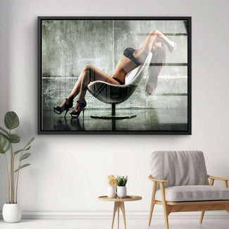 woman in armchair