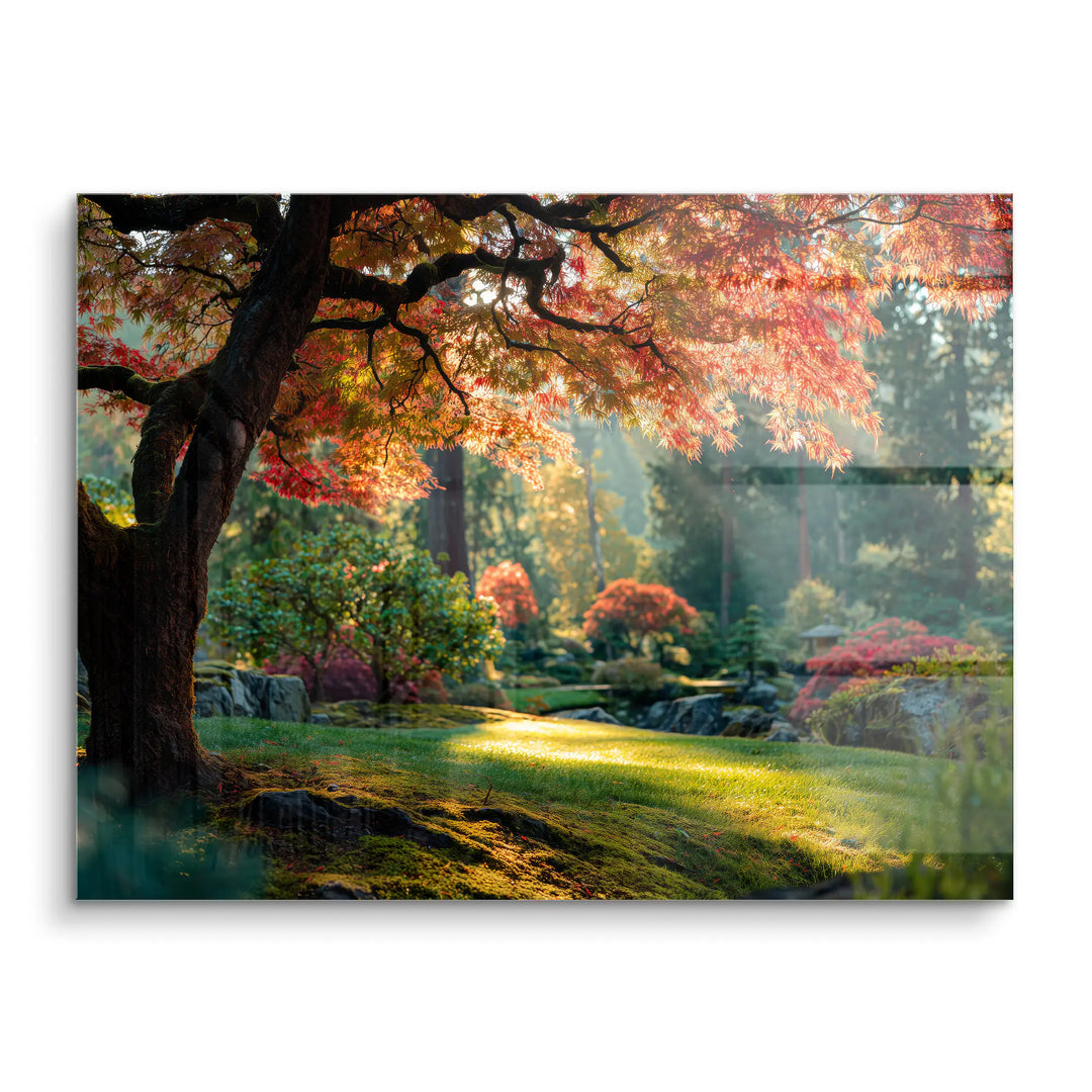 Sunbeams in the forest 