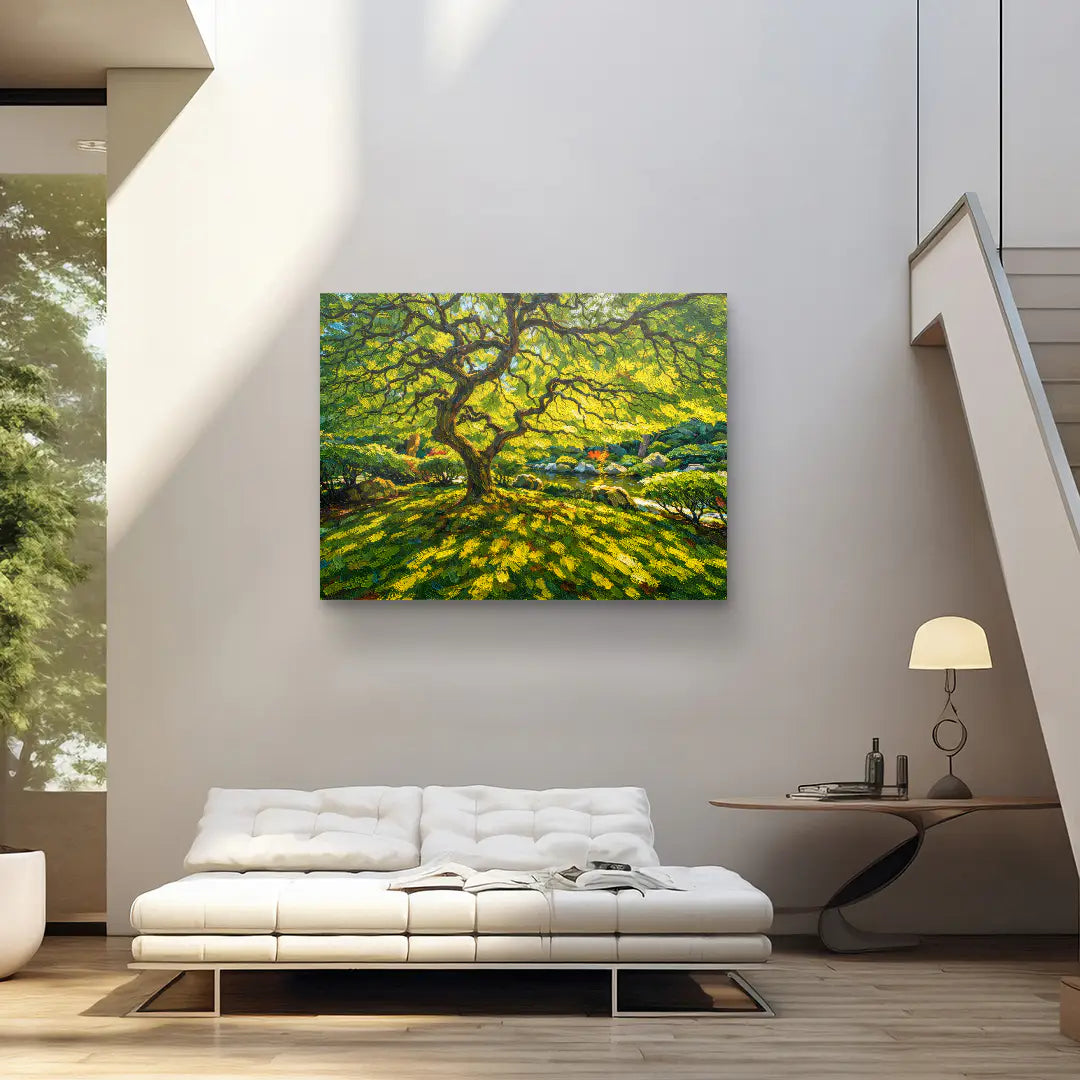 Zonnestralen in het bos 