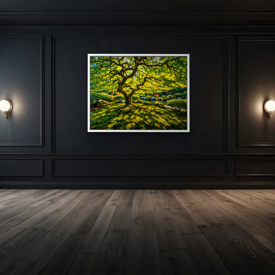 Zonnestralen in het bos 