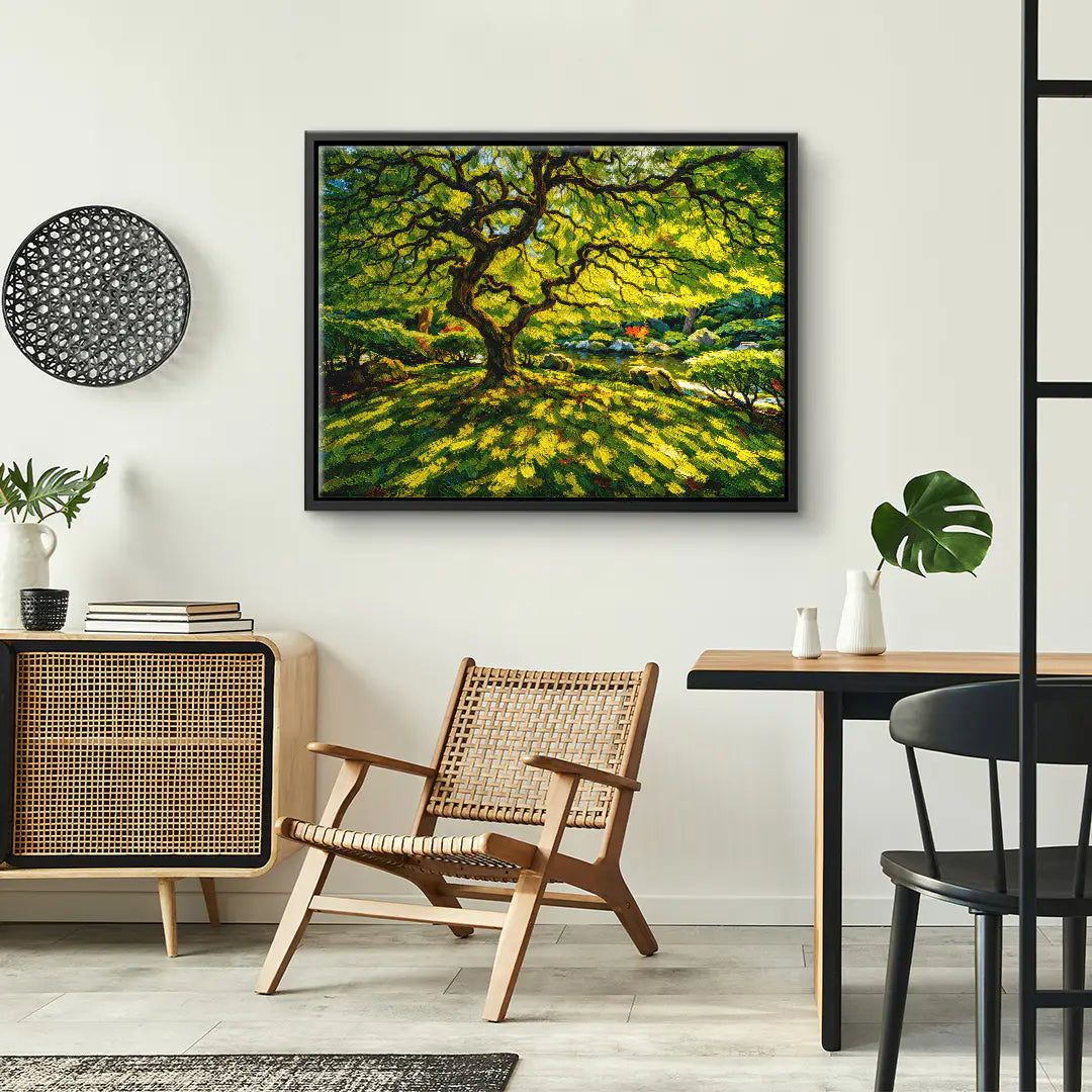 Zonnestralen in het bos 