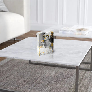 Acrylblock - Bathe in gold