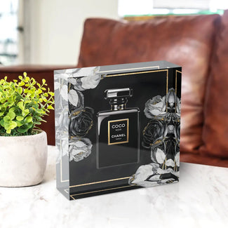 Acrylblock - Chanel on flower