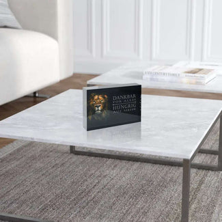 Acrylblock - Dankbar & Hungrig