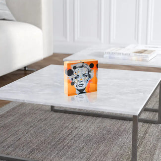 Acrylblock - Orange points