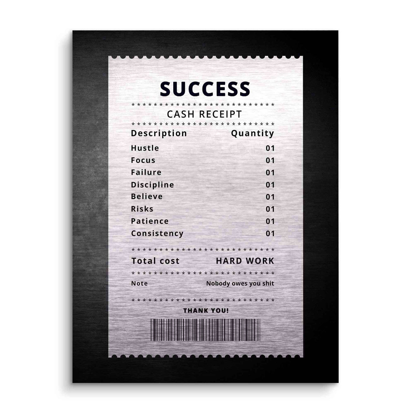 Receipt for Success