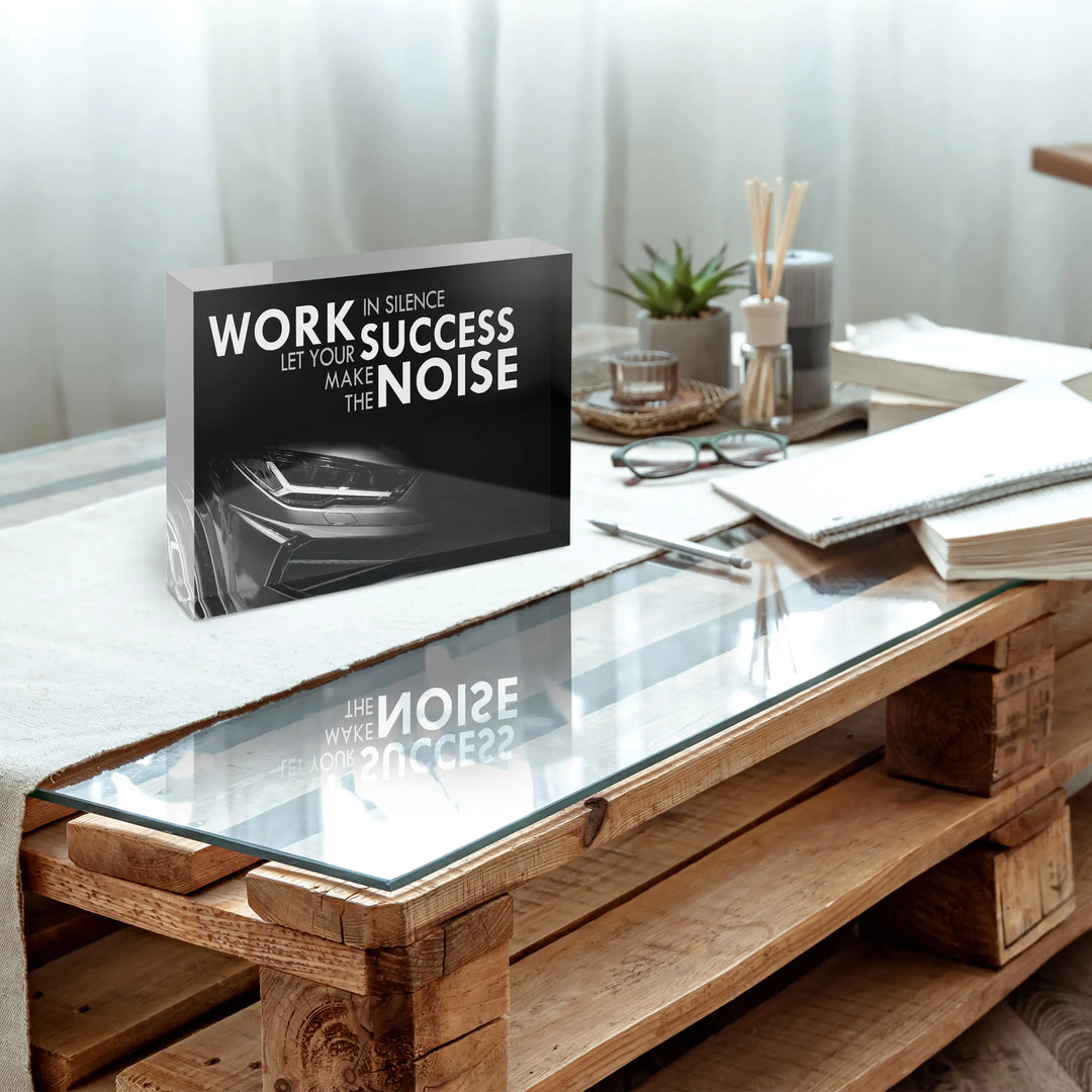 Acrylblock - Let your success make the noise