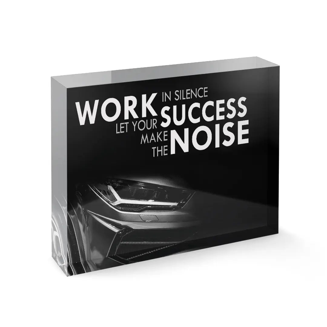 Acrylblock - Let your success make the noise