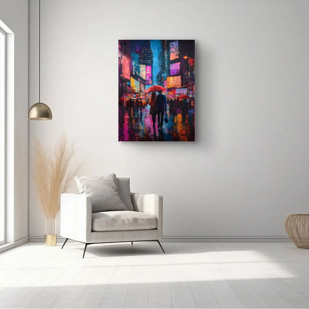 Under the red umbrella