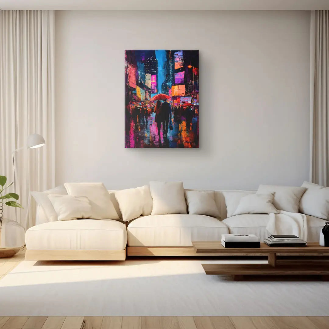 Under the red umbrella