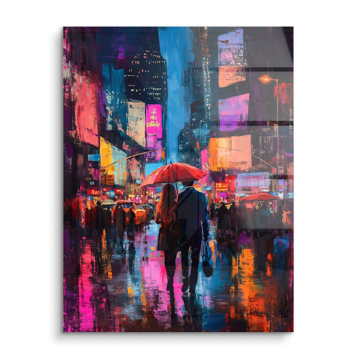 Under the red umbrella