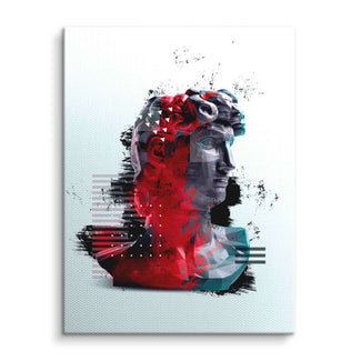 Modernes Wandbild mit abstrakter Skulptur, kreatives Kunst-Design auf Leinwand