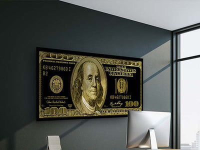 Motivational picture "Golden Dollar" in panorama format.
