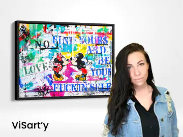 Artist ViSart'y with her comic pop art murals