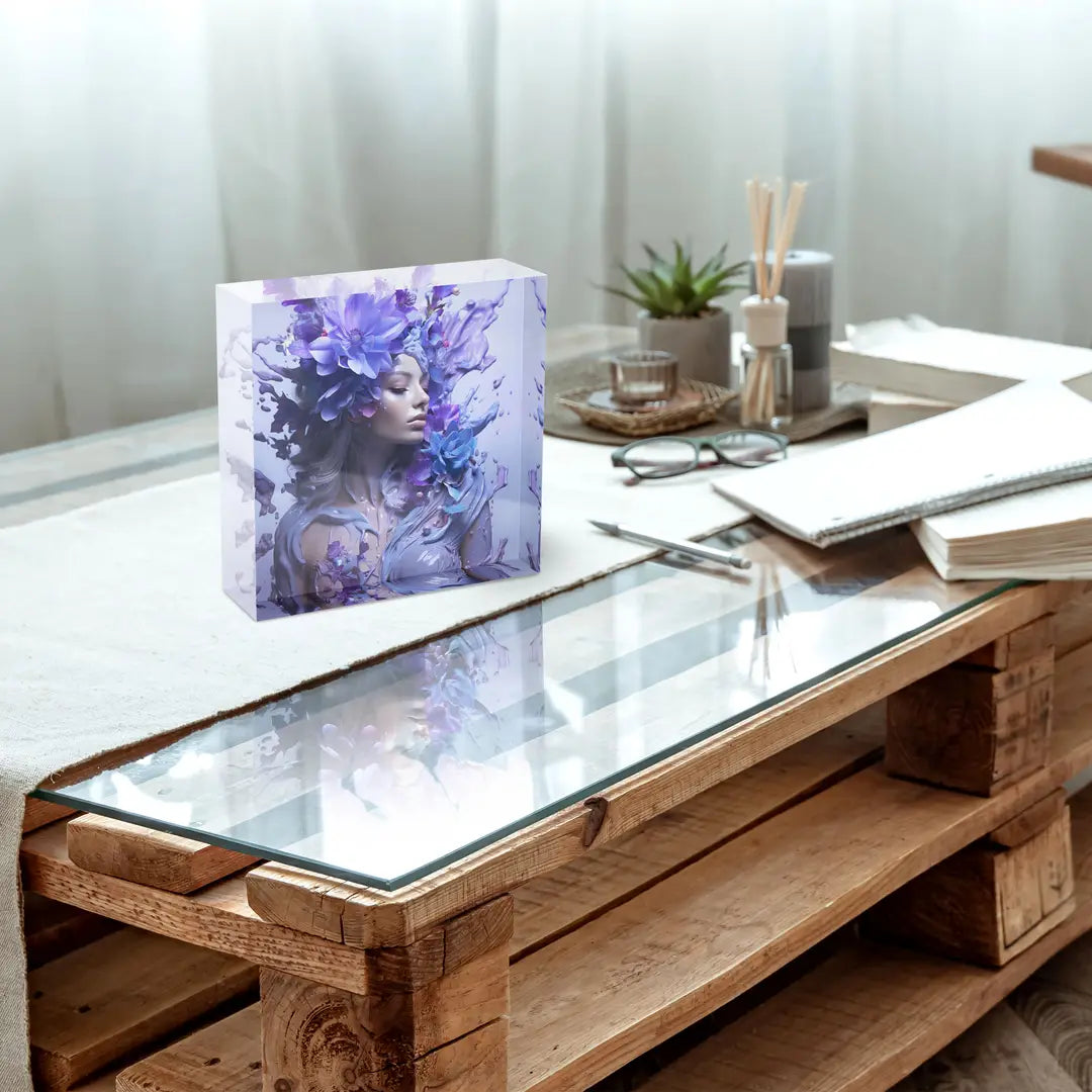 Acrylic block - Lavender