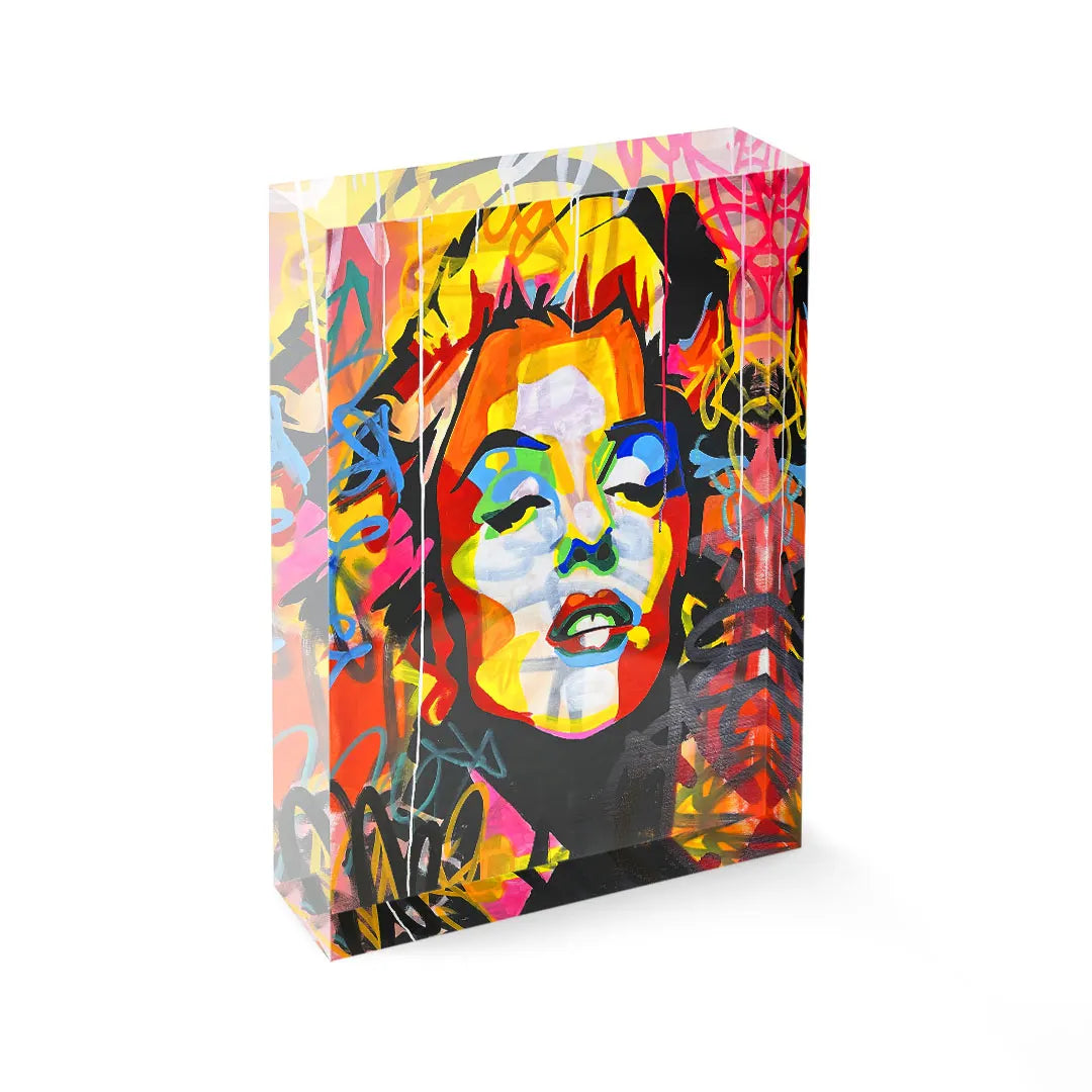 Acrylic block - Colorful Marylin