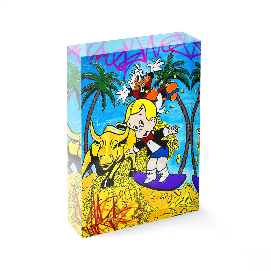 Acrylic block - A Day At The Beach