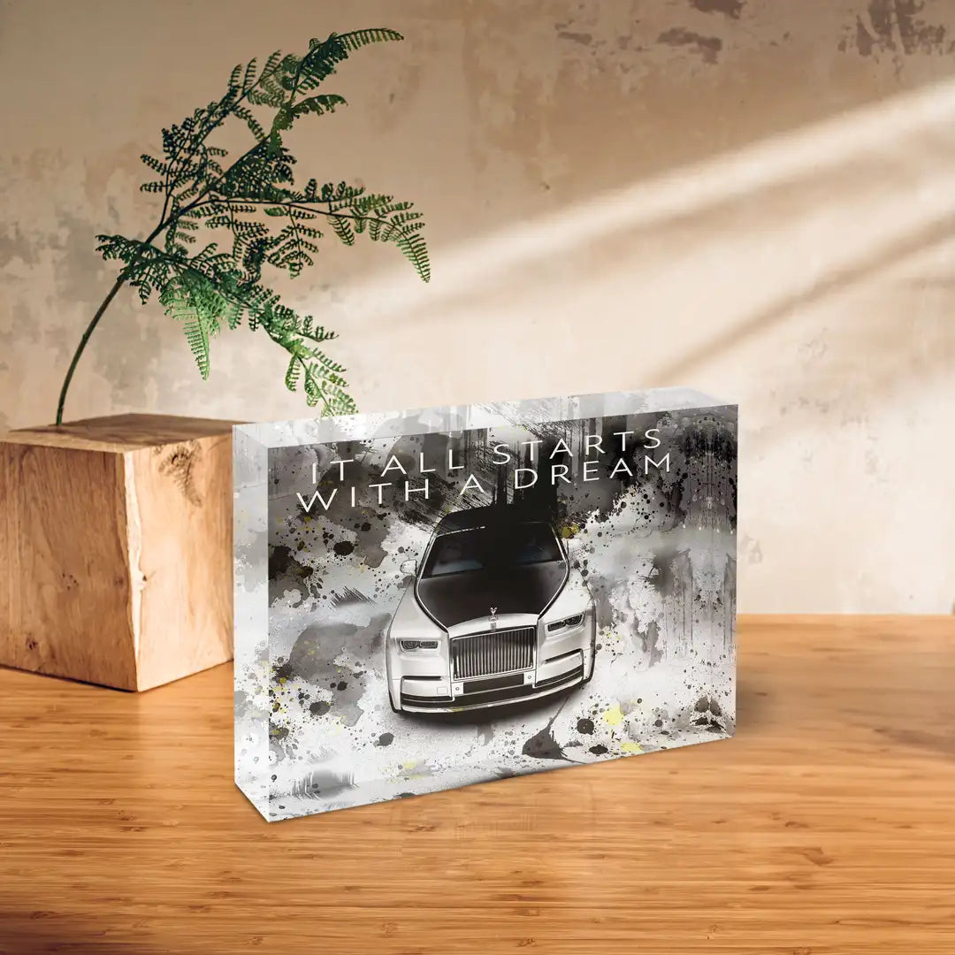 Acrylic block - It all start with a dream