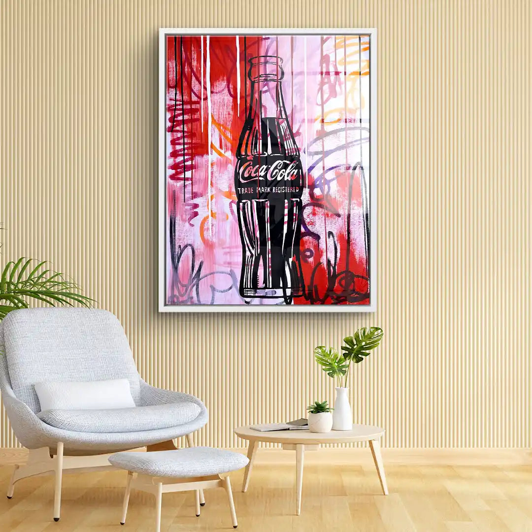 Cola on red