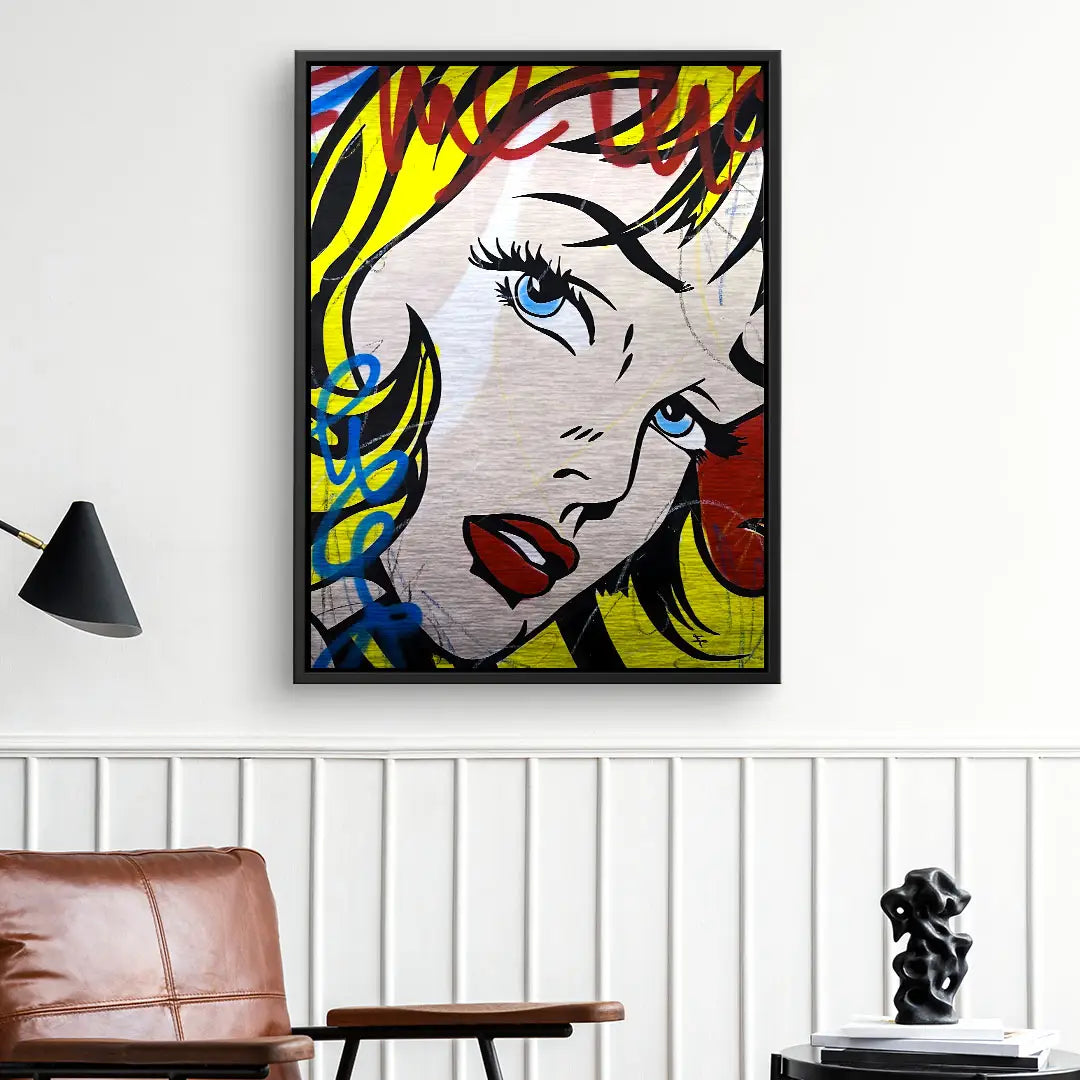 Blonde pop art girl