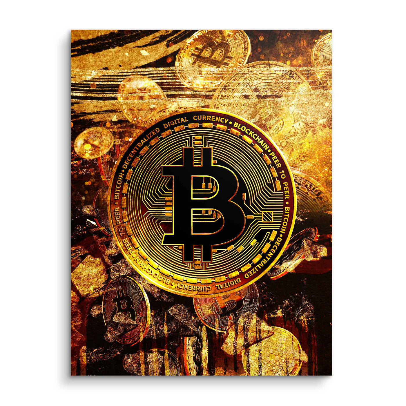 Bitcoin - lingots d'or