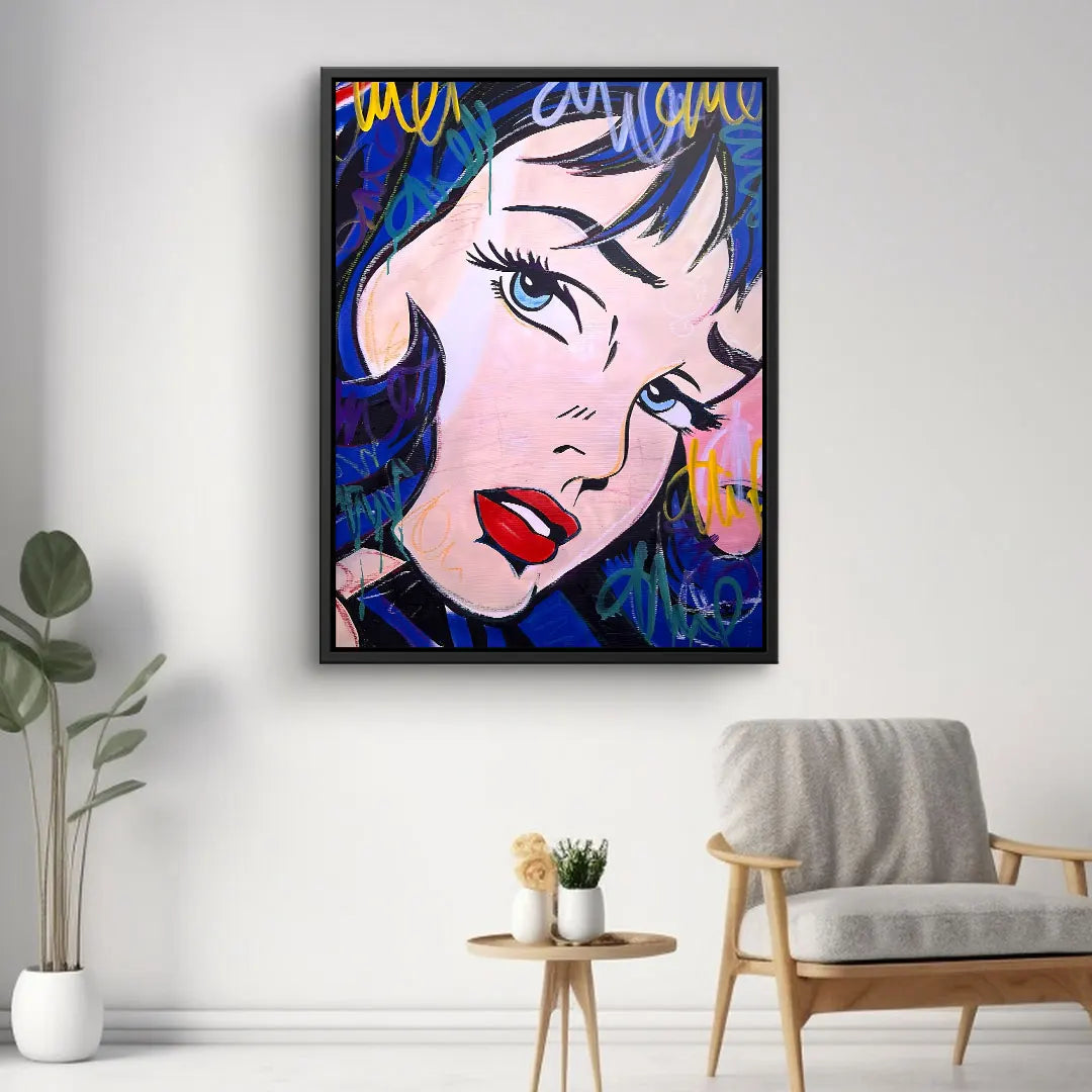 Black haired Pop Art Girl