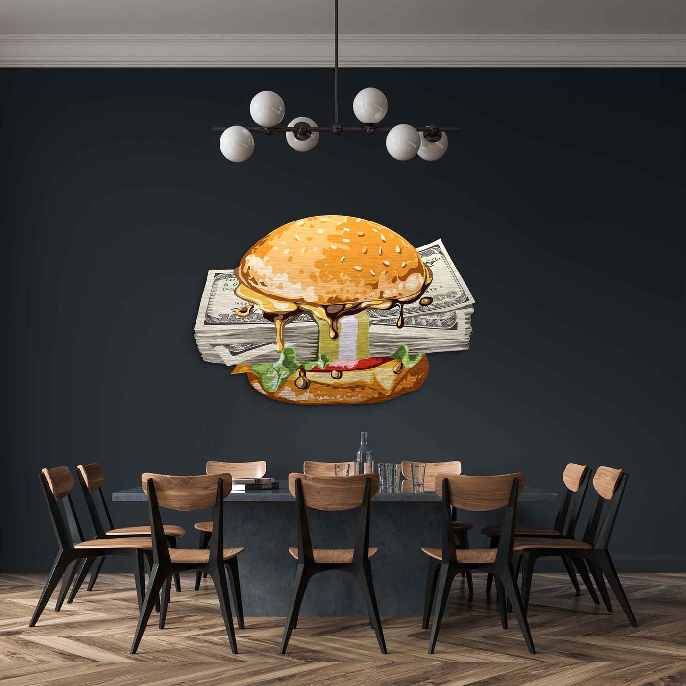 Burger en espèces