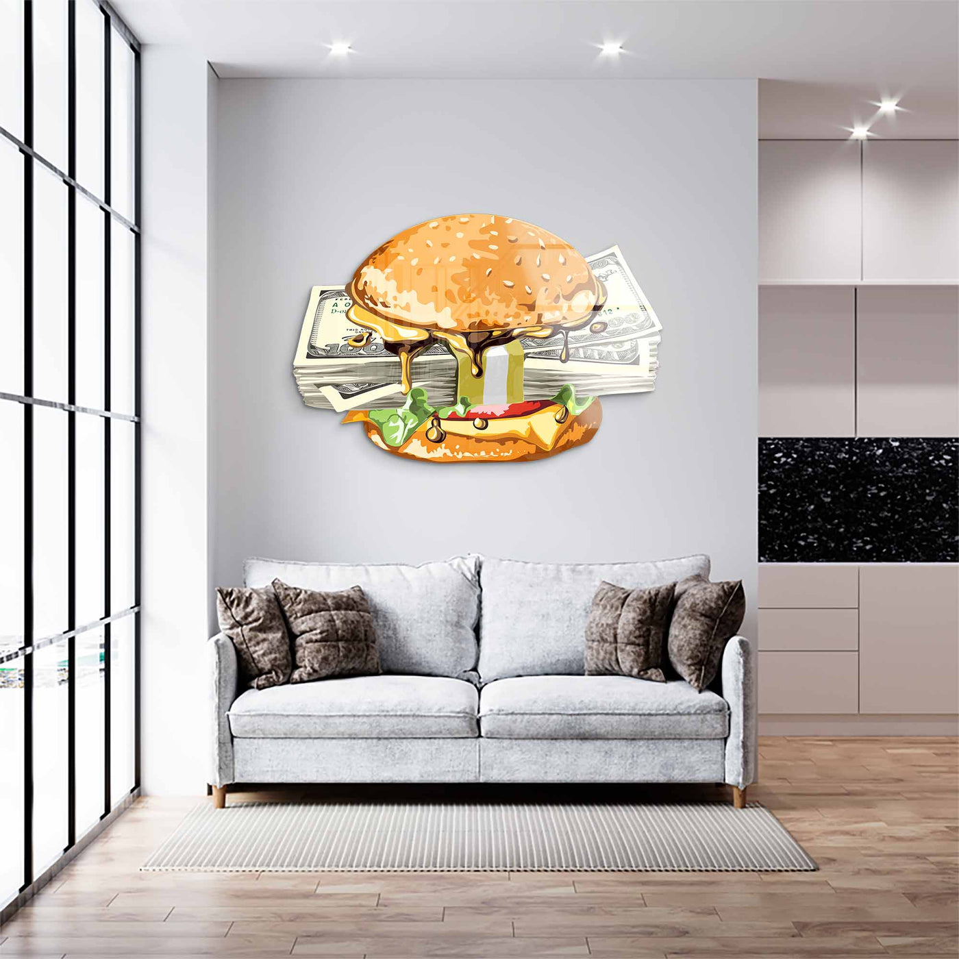 Burger en espèces