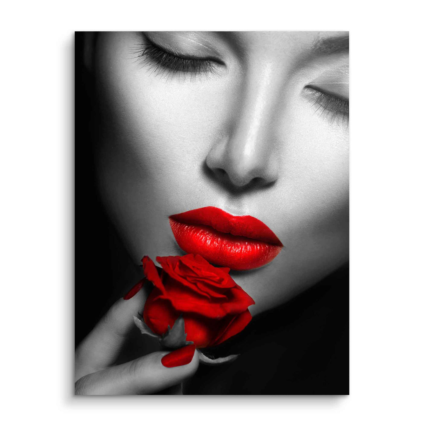 Rose rouge & lèvres