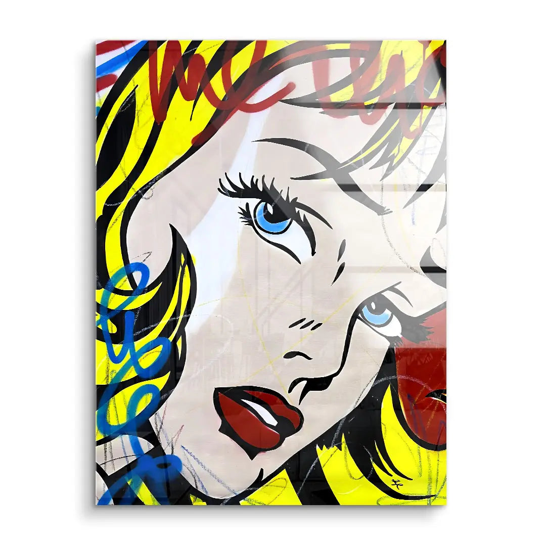 Blonde pop art girl