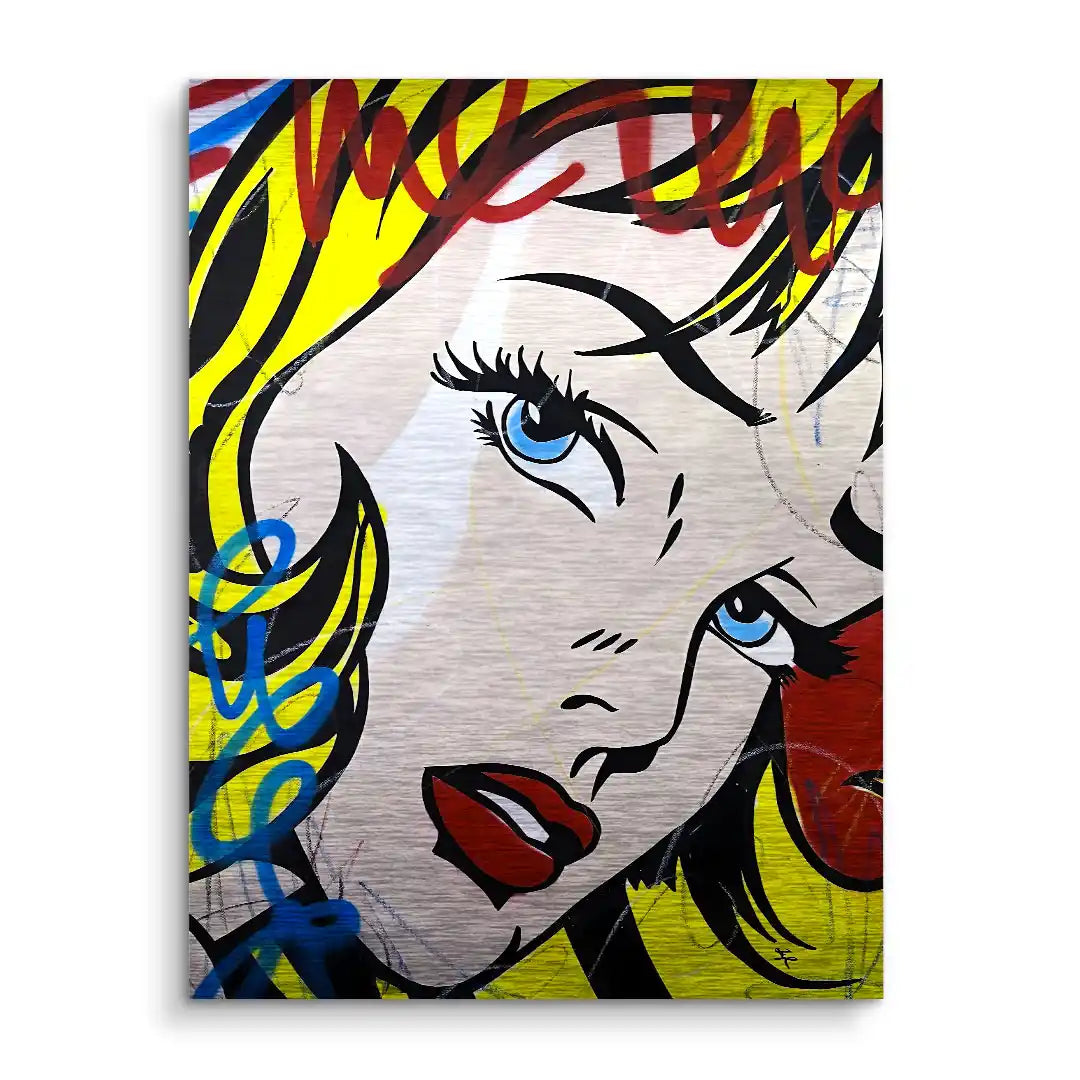 Blonde pop art girl