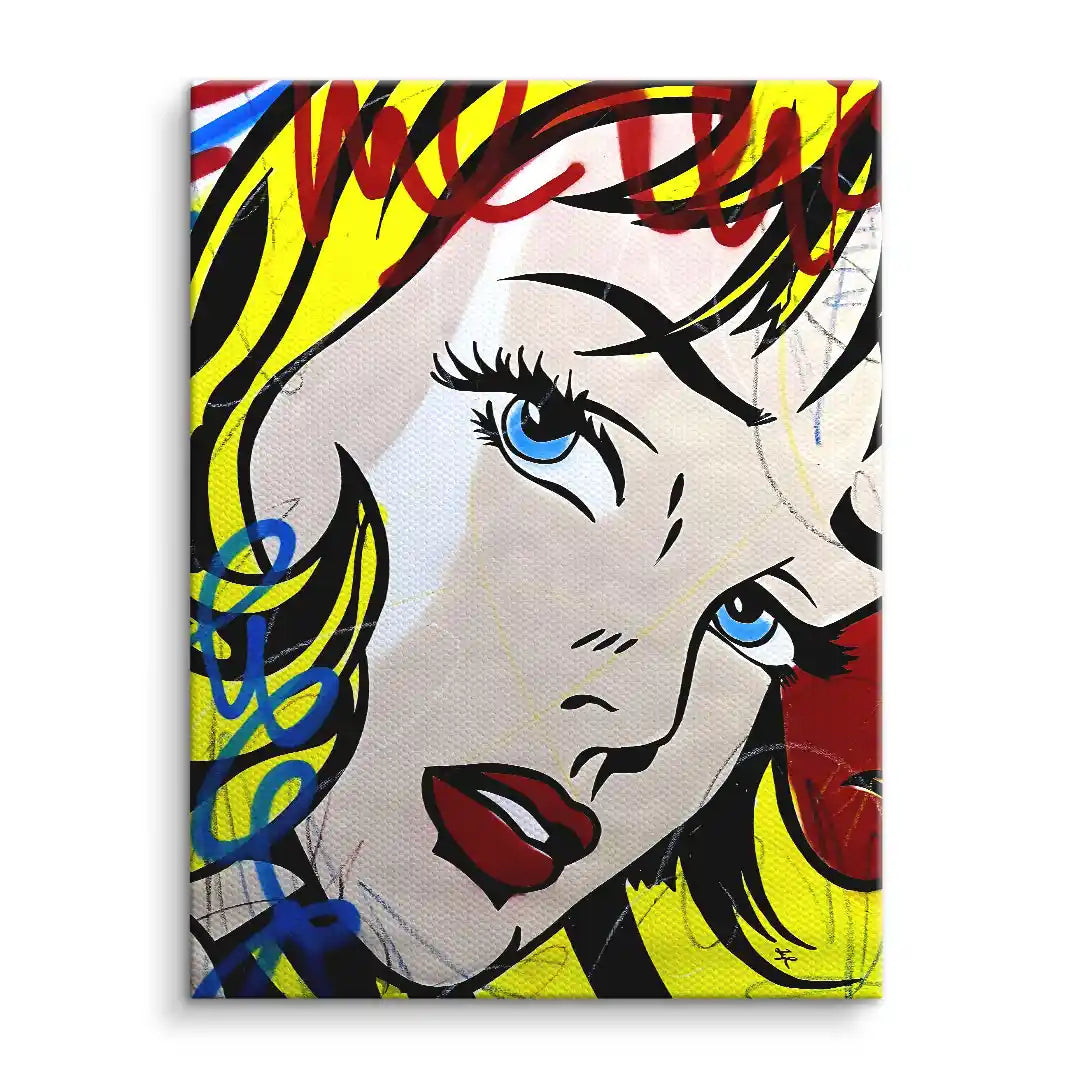 Blonde pop art girl