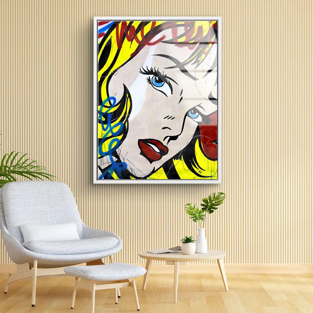 Blonde pop art girl